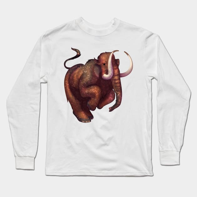 Cozy Woolly Mammoth Long Sleeve T-Shirt by Phoenix Baldwin